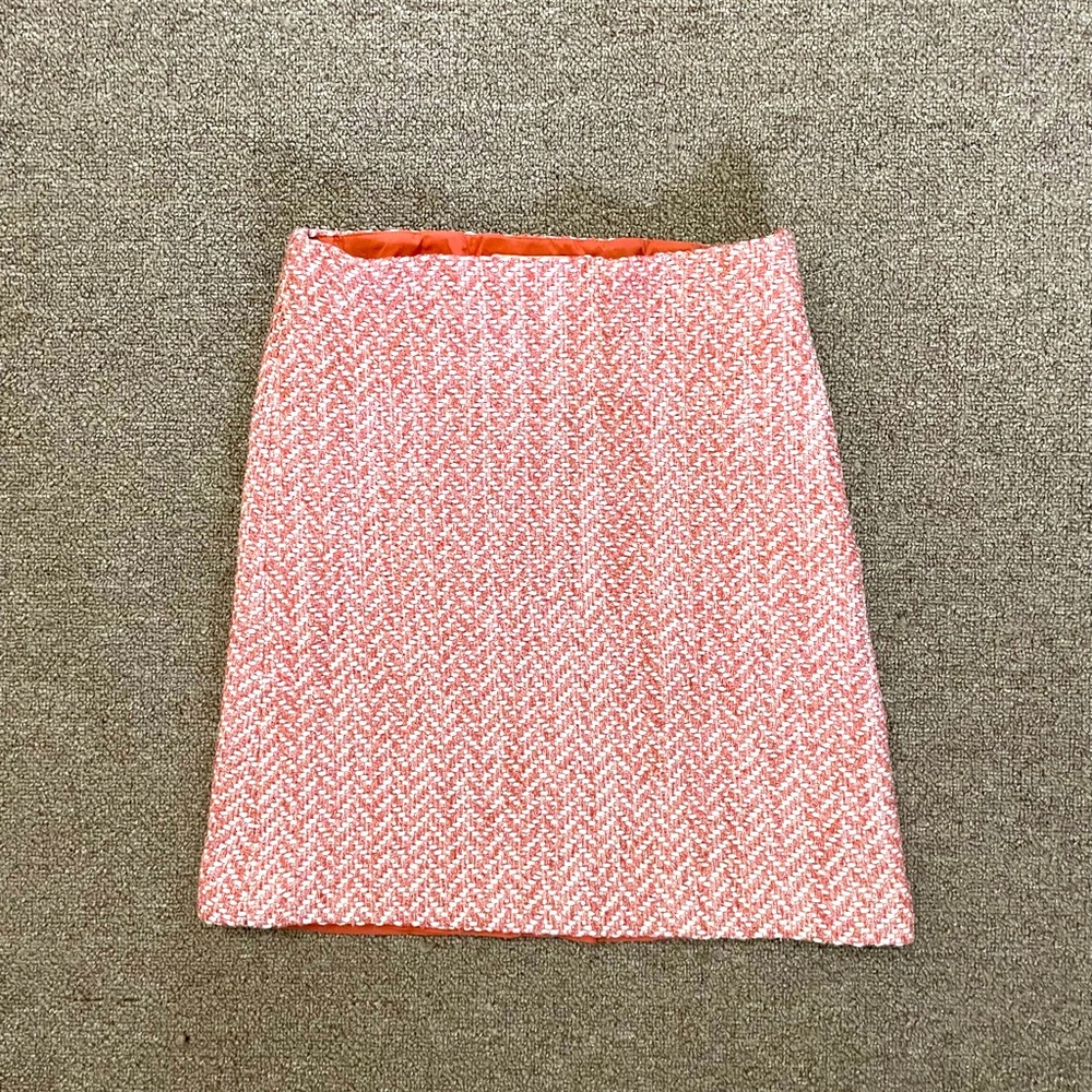 loft Petite Terracotta tweed mini skirt